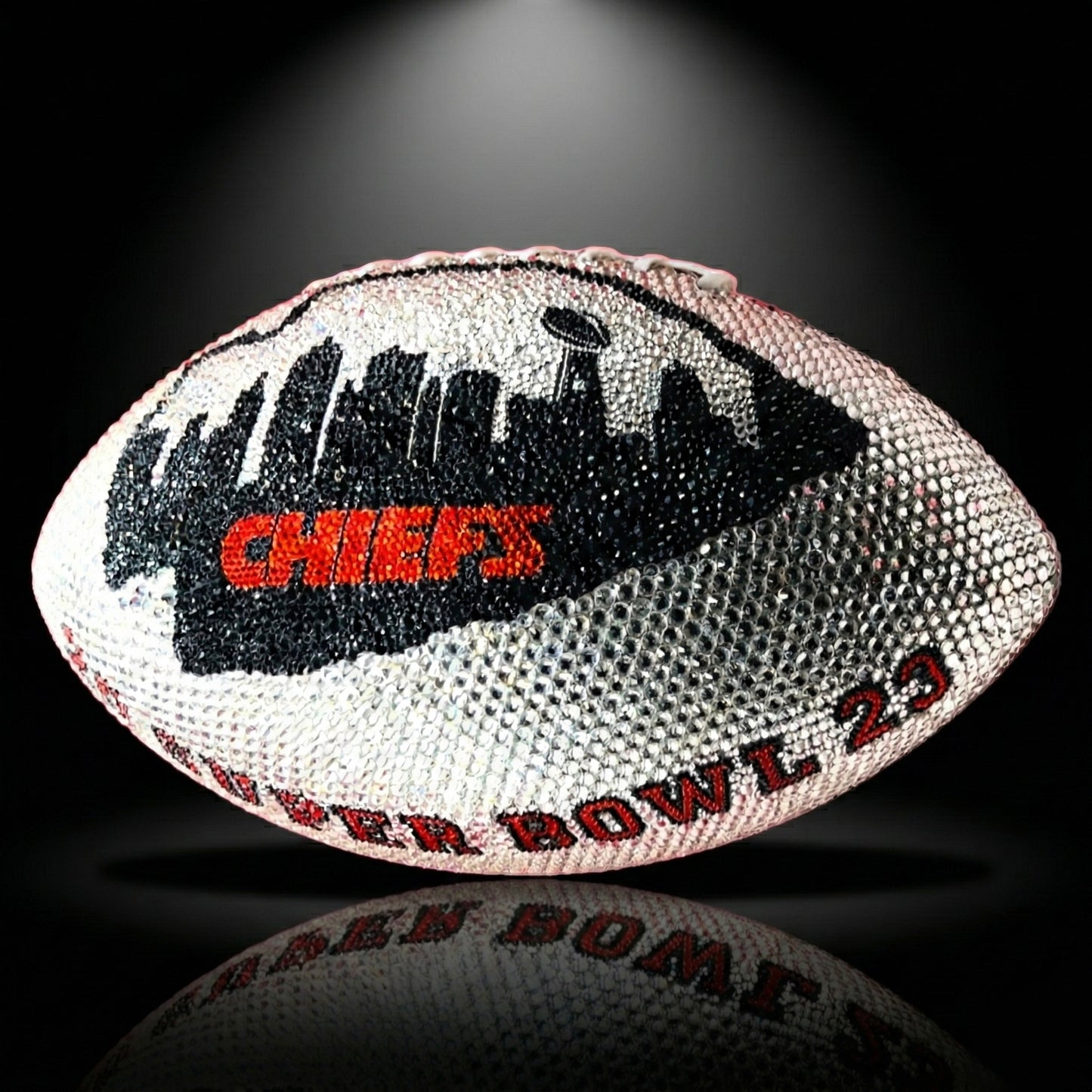 Custom Rhinestone Football - Your Team, Your Vision