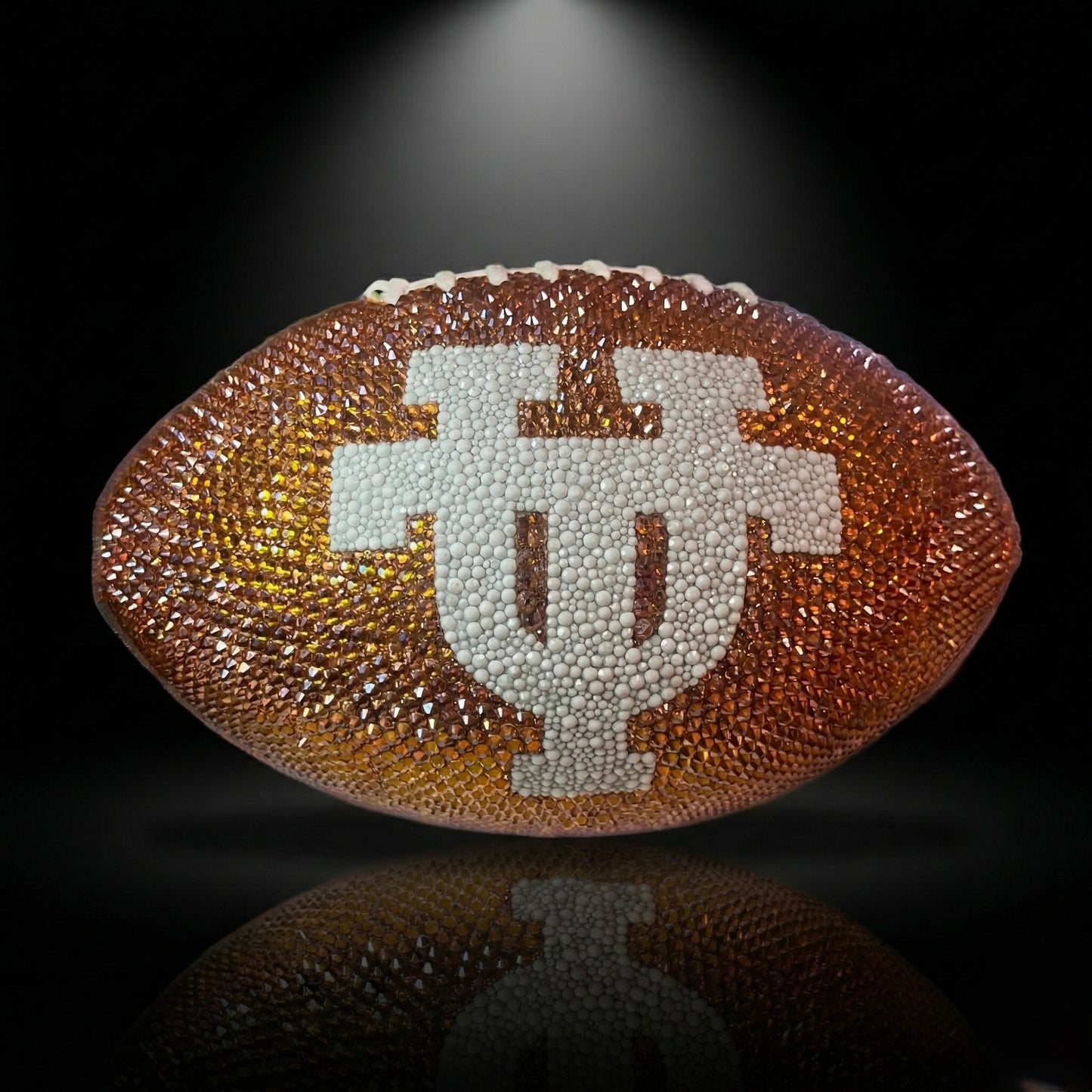 Custom Rhinestone Football - Your Team, Your Vision