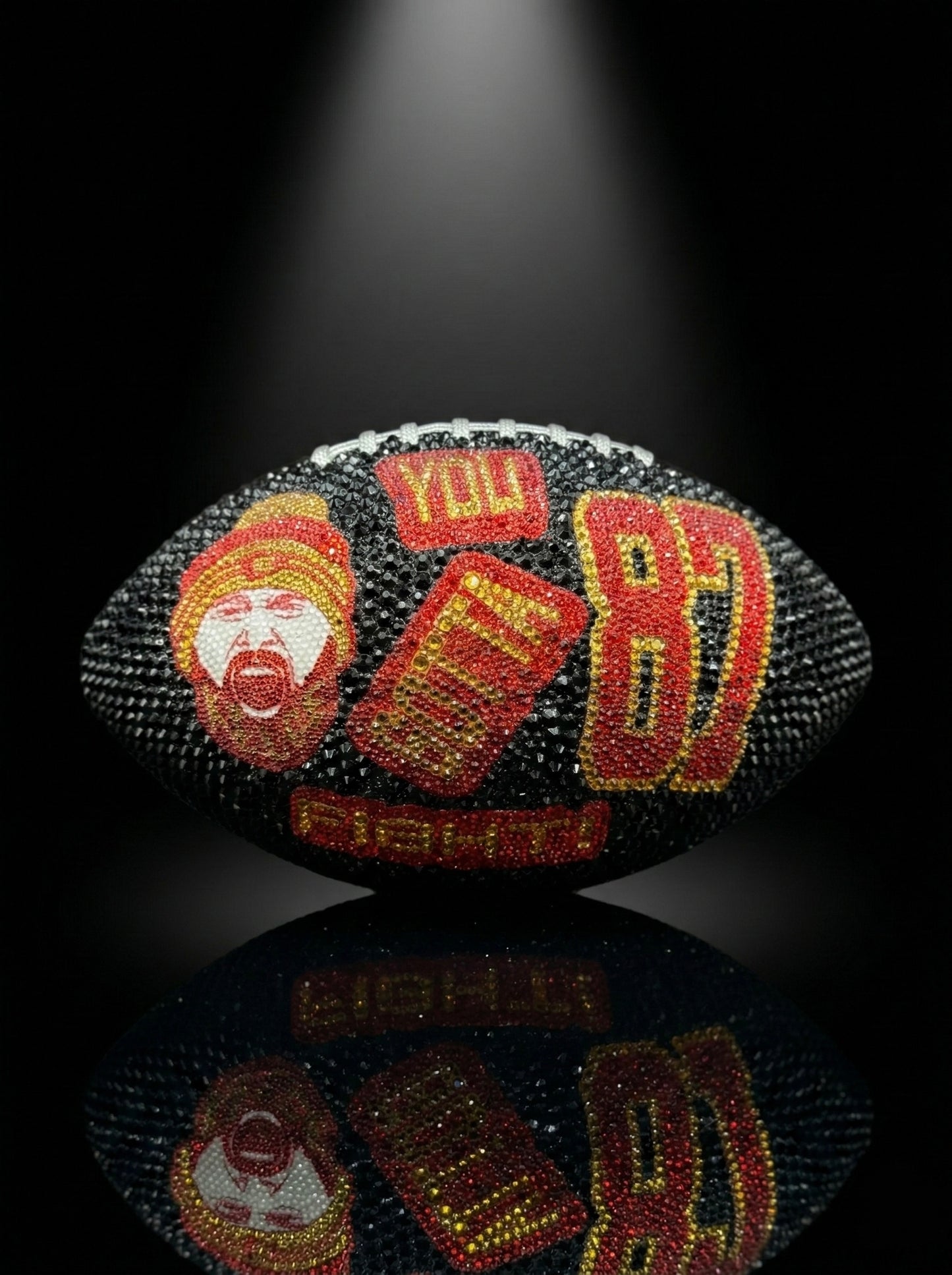 Custom Rhinestone Football - Your Team, Your Vision